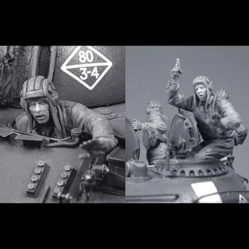 

1/35 Resin Soldier Model Soviet Tank Soldiers 2pcs (without Tank) 278