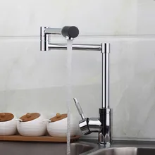 Водопроводной воды новый бренд поворотным изливом раковина Кухонные Смесители бассейна Chrome коснитесь сосуд Тщеславие Туалет смесители и краны