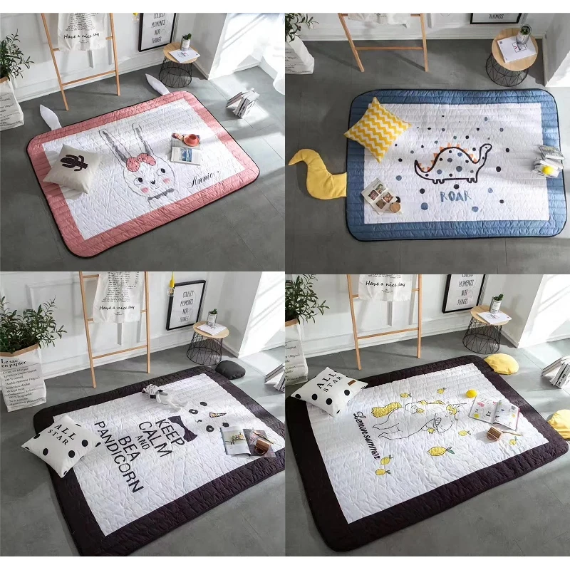 

Animals Rabbit Unicorn Dinosaur Pattern Anti-skid Baby Play Mats Blanket Kids Carpet Nordic Style Room Home Decor Photo Props