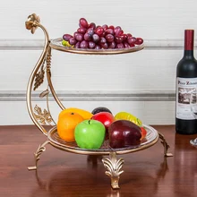 Железный 2 слоя подставка для торта с точки зрения двухслойная Ресторан украшен фрукты рамка