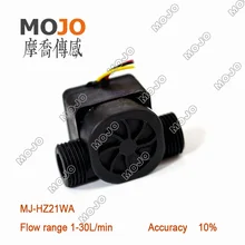 MJ-HZ21WA 1-30 л/мин 10% прецизионный Диапазон потока G1/2 ''пластиковый Холл пульсометр