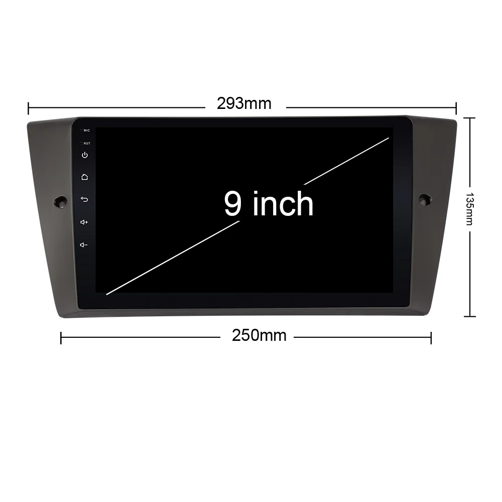 Best Eunavi Android 9.0 4G Car DVD PLAYER For BMW E90 GPS stereo audio navigation multimedia screen head unit PX6 with HDMI 2