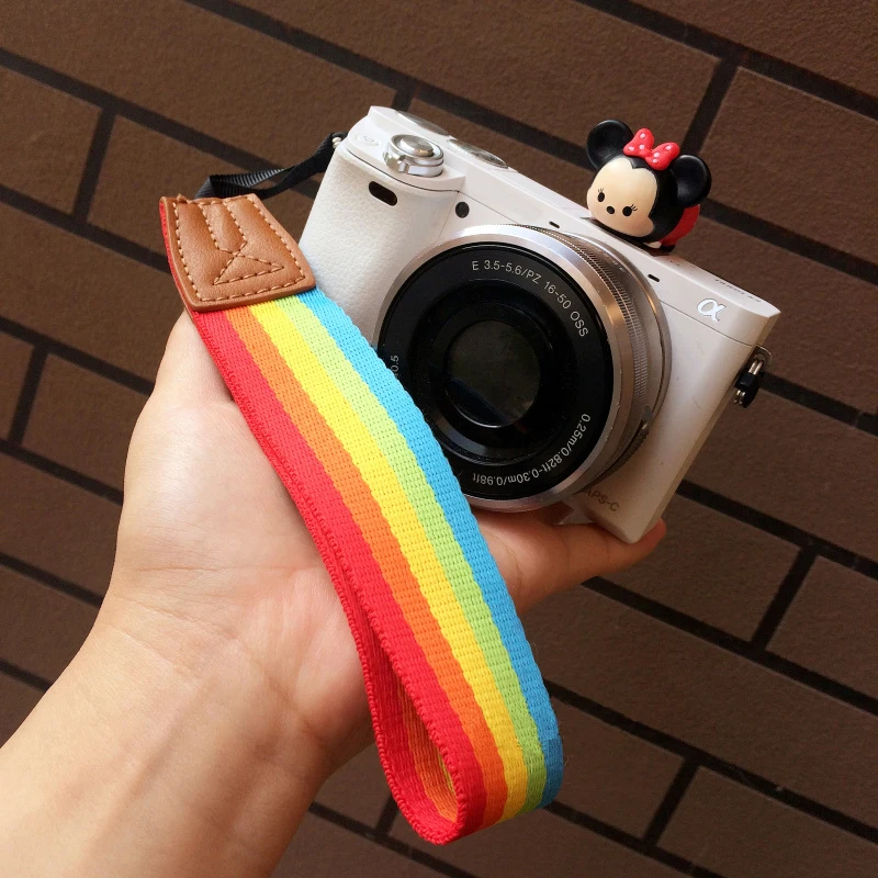 1 50 шт. ремешок на запястье с радужной полосой для камеры canon nikon DSLR SLR и Sony|Ремни