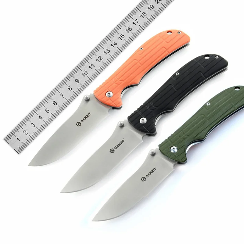 

New Ganzo G723 Folding Knife 440C Blade G10 Handle Hunting Carambit Camping Survival Tactical Utility Bushcraft Pocket EDC Tool