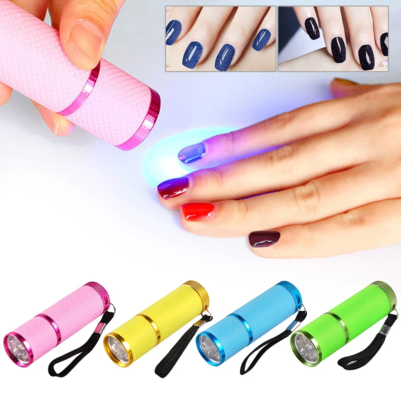 Портативная Светодиодная лампа лак для ногтей для УФ-лампы Сушилка для ногтей мини фонарик для ногтей инструменты для маникюра 8 цветов на выбор