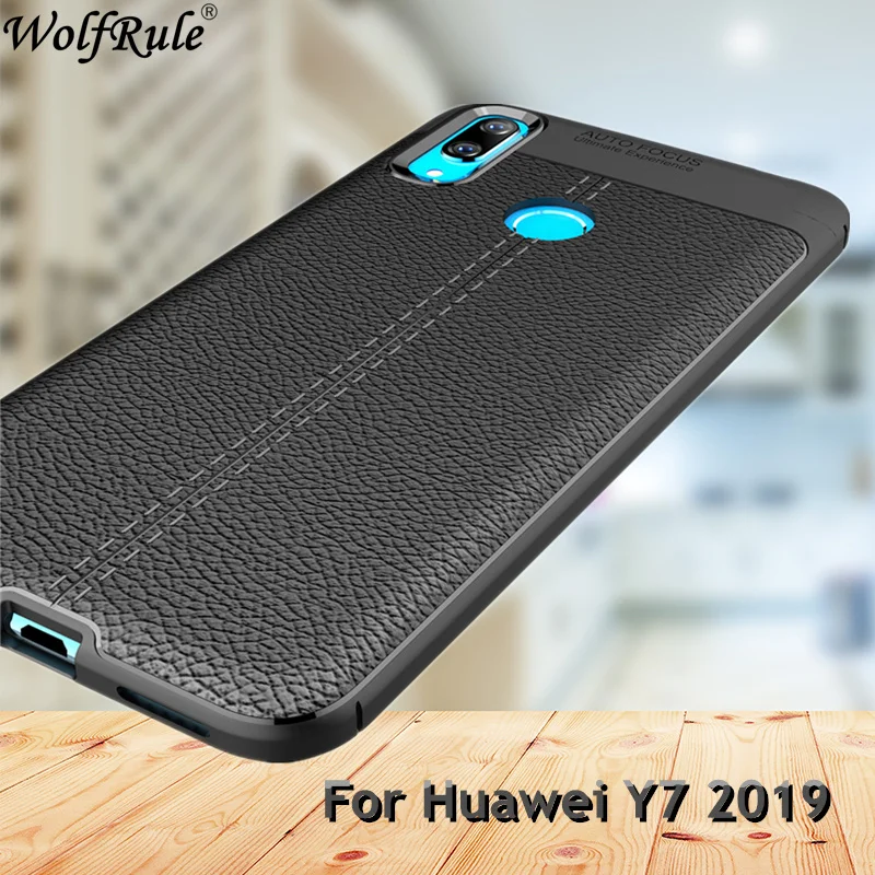 Чехол для Huawei Y7 Prime 2019 модный силиконовый Прочный Гибридный чехол в стиле личи