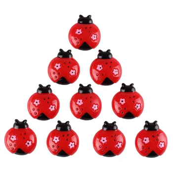 

50pcs Ladybug Resin Scrapbooking Hair Bow Clip Center Crafts Embellishment Charms Cabachons