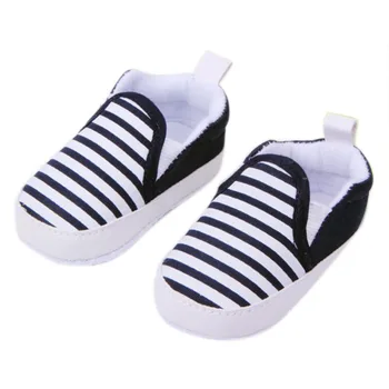

Newborn Baby First walkers Boy Girl toddler Shoes Infant Fashion Striped Canvas Baby Shoes girls 3-12 Months