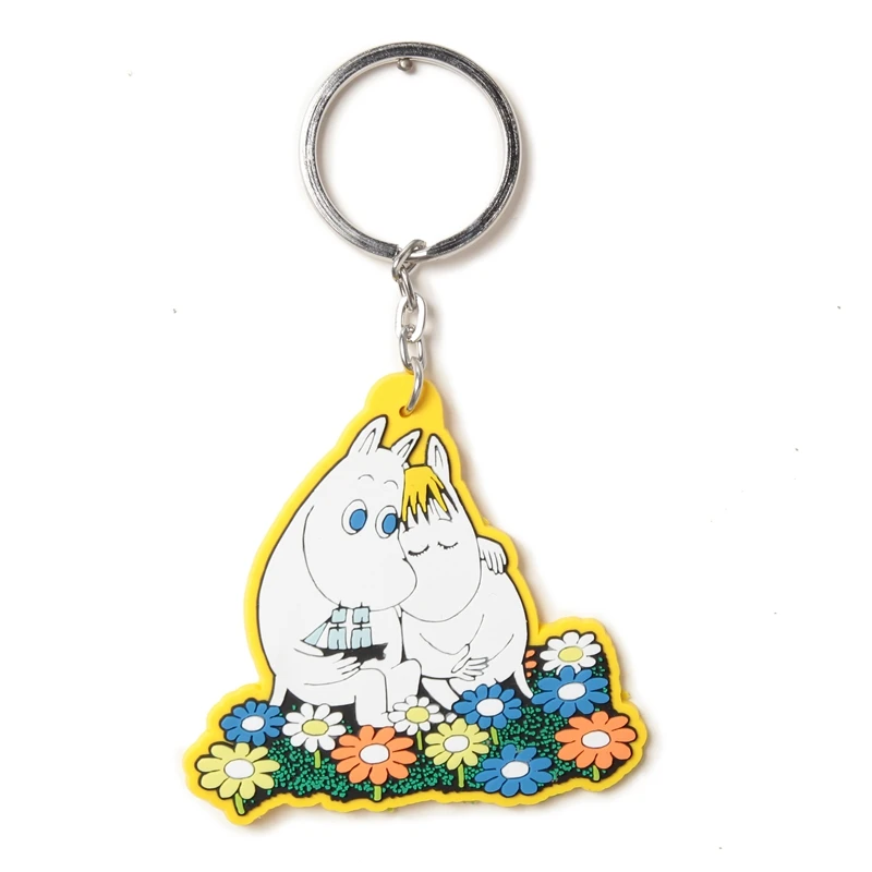 

Moomin Mummi keychain 2019 new arrival Fashion Unisex hippo character plush keychain Romantic yellow Resin key ring