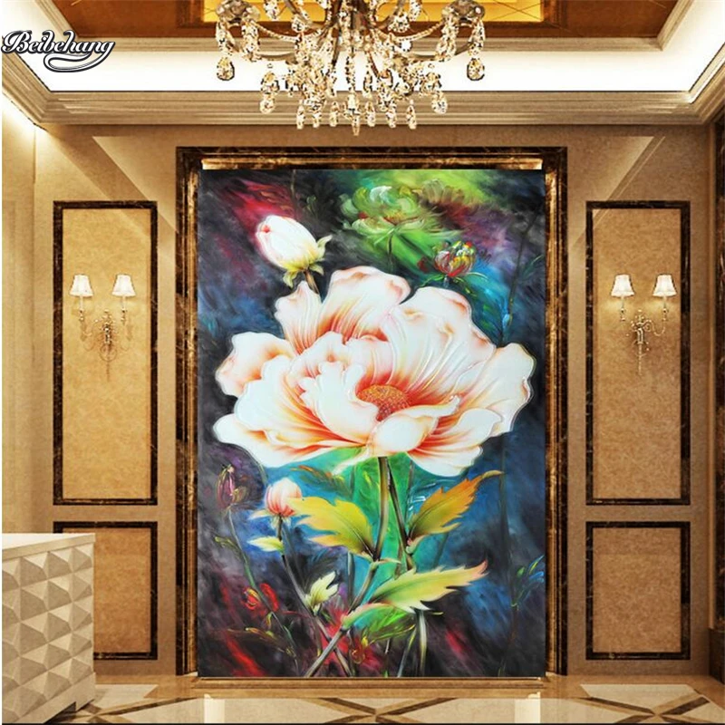 beibehang High - definition color carved flowers mysterious background wall custom large - scale murals non - woven wallpaper 2 color kk 1 18 scale die cast model car 275 gtb4 nart spyder soft top new in box