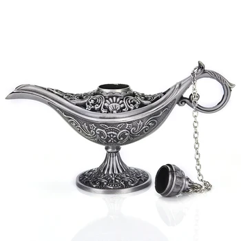 

1Pc Incense Burners Antique Style Fairy Tale Magic Lamps Tea Pot Genie Lamp Vintage Retro Toys For Children Gifts Home Decor