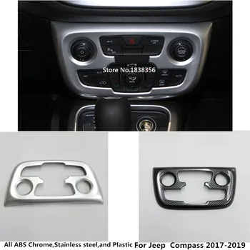 

For Jeep Compass 2017 2018 2019 2020 Car Middle Console Temperature Air-Condition Volume Switch Button Trim Frame 1pcs