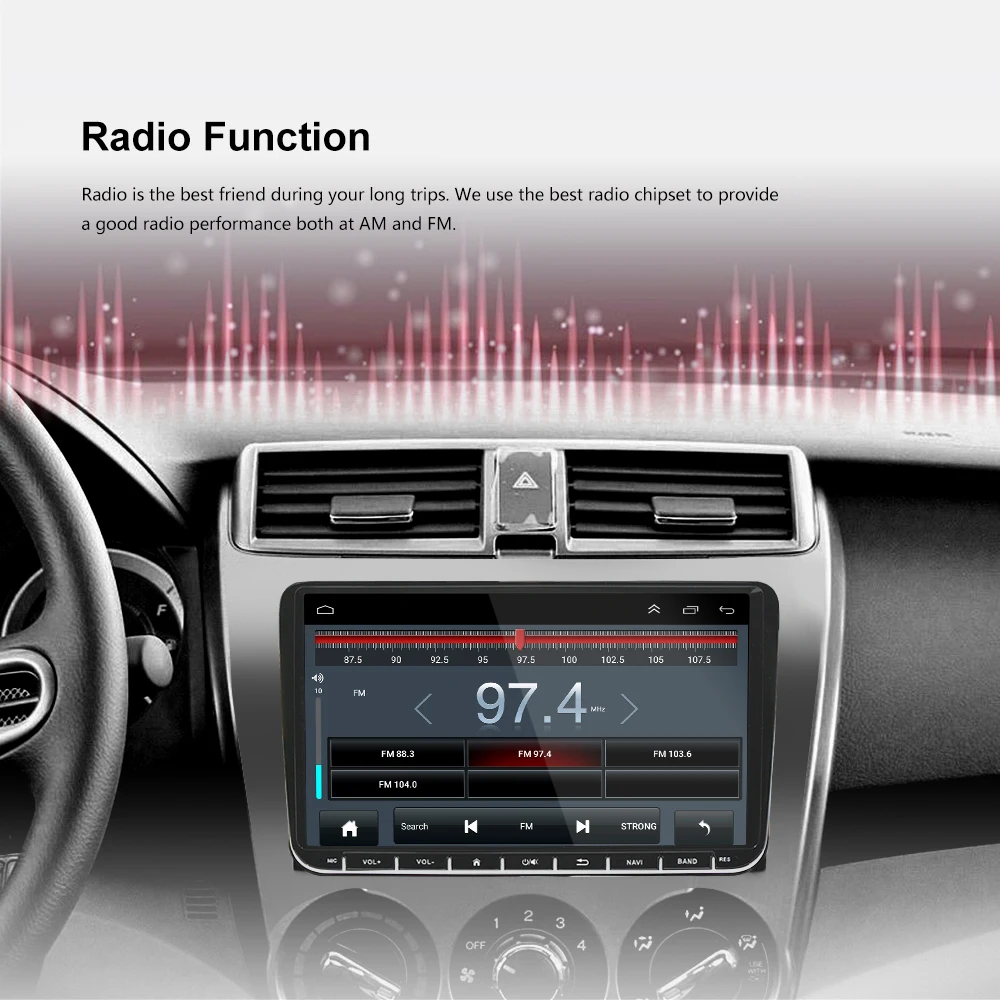 Best Android 6.0 2din auto GPS Navigatie Bluetooth For VW Golf5 6 Polo Jetta Passat Tiguan WiFi Multi-Media 9 inch auto radio Speler 4
