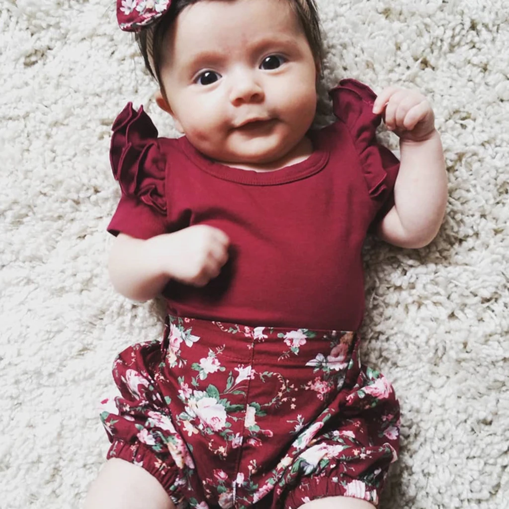 

Baby Girl Multicolor Short Sleeve Summer Cotton Solid Bodysuit Baby Twins Clothing Infant Toddler Jumpsuit