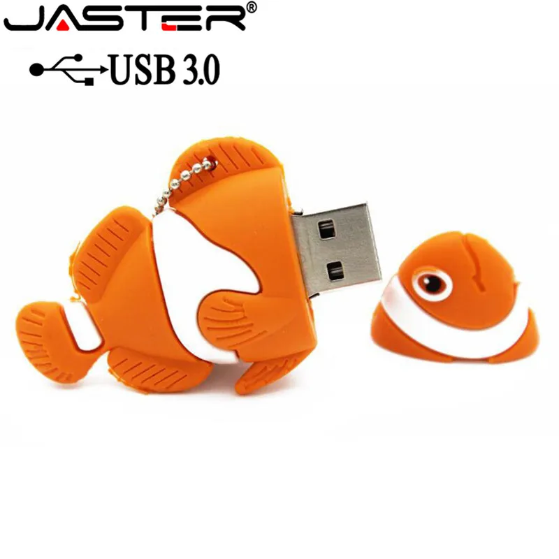 JASTER USB 3,0 милый мультфильм животных рыбы Usb флэш-накопитель карта памяти, Флеш накопитель pendrive 4 ГБ 8 ГБ 16 ГБ 32 ГБ 64 ГБ u диск