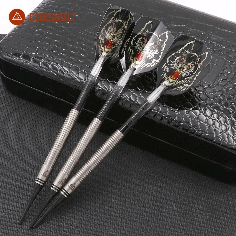 

Tungsten CUESOUL 3PCS Darts 18g 14.5cm Darts Professional Electronic Soft Tip Darts Wolf Dardos Feather Indoor Dartboard Games