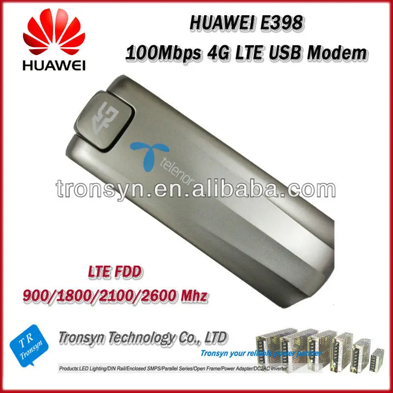 

Wholesale Unlock 100Mbps HUAWEI E398 4G LTE USB Modem With Sim Card Slot Support LTE FDD 900/1800/2100/2600 Mhz