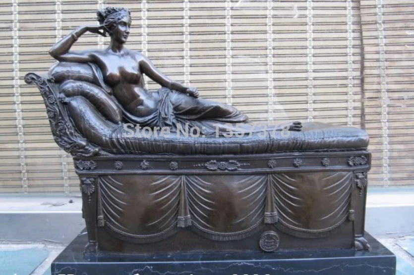 

shitou 00170 CANOVA NUDE NAPOLEON'S SISTER BRONZE SCULPTURE STATUE