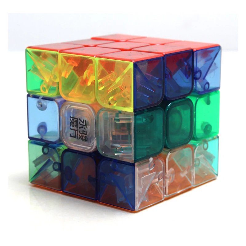 YJ YongJun YuLong 3x3x3 прозрачный магический куб 56 мм высококачественный профессиональный Гладкий скоростной кубик-головоломка Классические игрушки нео-куб