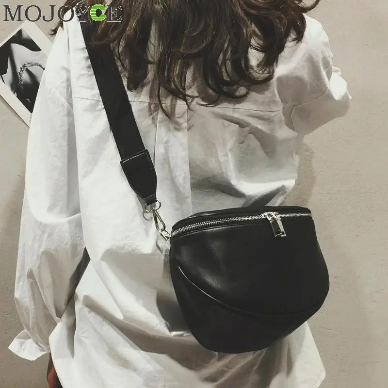 

Unisex Waist Bag 2019 Women Pure Color Pattern Leather Shell Chest Bags Fanny Pack Sac Taille Ceinture Femmes Waist Bag Phone