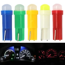 20pcs T5 1 led smd Ceramic Dashboard Gauge Instrument Ceramic Car Auto Side Wedge Light Lamp 73 74 79 85 86 COB LED Bulb DC12V