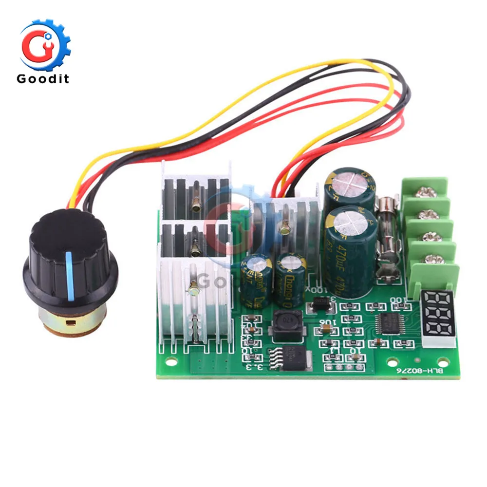 

DC 6-60V 30A PWM DC Motor Speed Controller Control Governer Adjustable LED Digital Motor Speed Regulator 12V 24V 36V DC 6V-60V