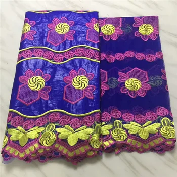

African Bazin Riche Getzner Fabric Handmade Guinea Brocade Damask Shadda Lace Fabrics for wedding dress Cloth in 7Yards PL5-87