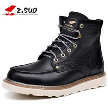 Cool Martin Shoes Autumn Winter Leather Men Boots Comfortable Fashion Rubber Flat Lace-up Male Zapatos Hombre chaussure SG074