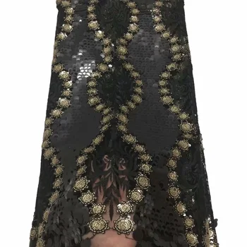 

2019 New Design Swiss Voile Lace African Guipure French Lace Fabric with Sequins African Lace Fabric High Quality for Wedding