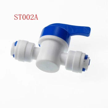 

Equal Straight 1/4 " OD Hose Quick Connection Plastic Ball Valve RO Water Reveser Osmosis Aquarium System Fittings ST002