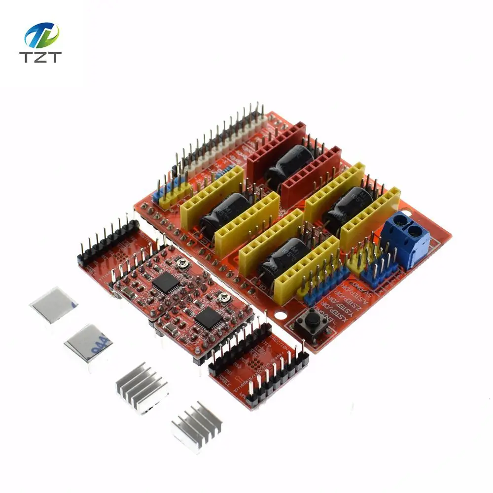 Щит с ЧПУ v3 гравировальный станок/3D-принтеры/+ 4 шт. A4988 драйвер Плата расширения