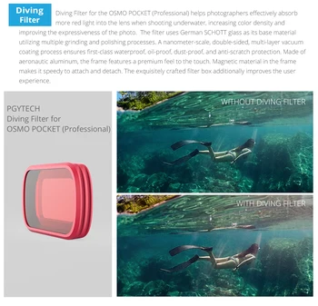 

PGYTECH Diving Filter For OSMO POCKET Light Red Snorkeling Filter(Pro) for DJI OSMO Pocket Accessories