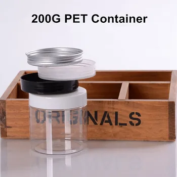 

10 x 200ml Clear/White/Black/Aluminum Plastic Lip Balm Small Sample Cosmetic Jars Container + Cap