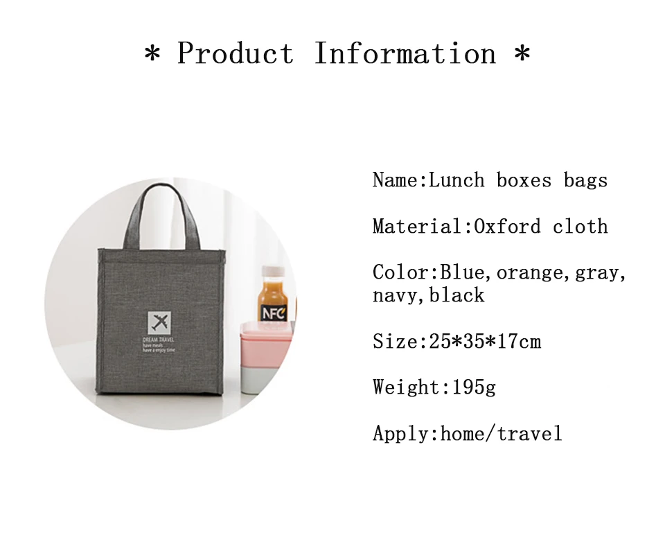 Portable Insulated Canvas lunch Bag Thermal Food Picnic Lunch Bags for Women kids Men Cooler Lunch Box Bag4