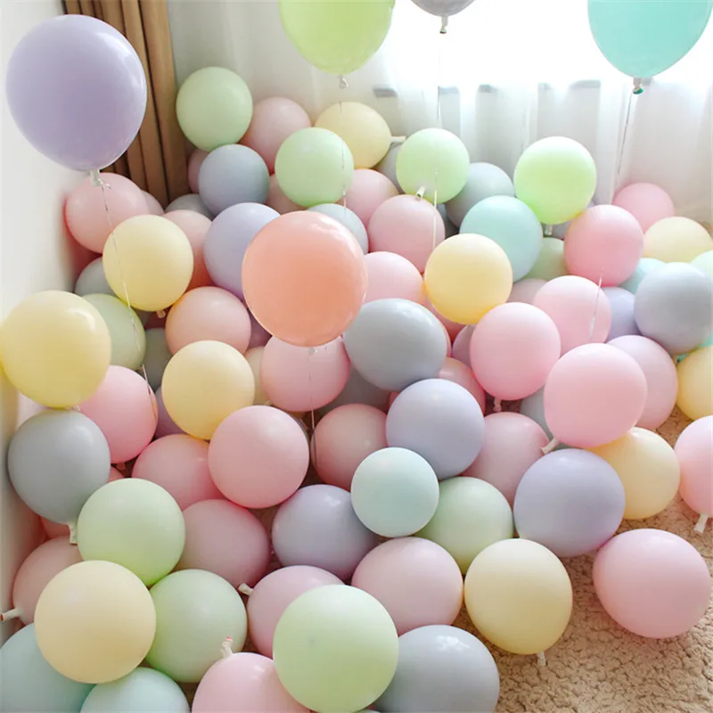 

100pcs 10inch Macaron Wedding Kids Birthday Party Decorations Color Balloons Christmas Decorations for Home Romantic Atmosphere