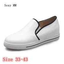 Туфли без каблуков женские лоферы дышащие кроссовки Женская обувь Повседневное Коньки прогулочные без каблука обувь на платформе плюс Размеры 33-40, 41, 42, 43