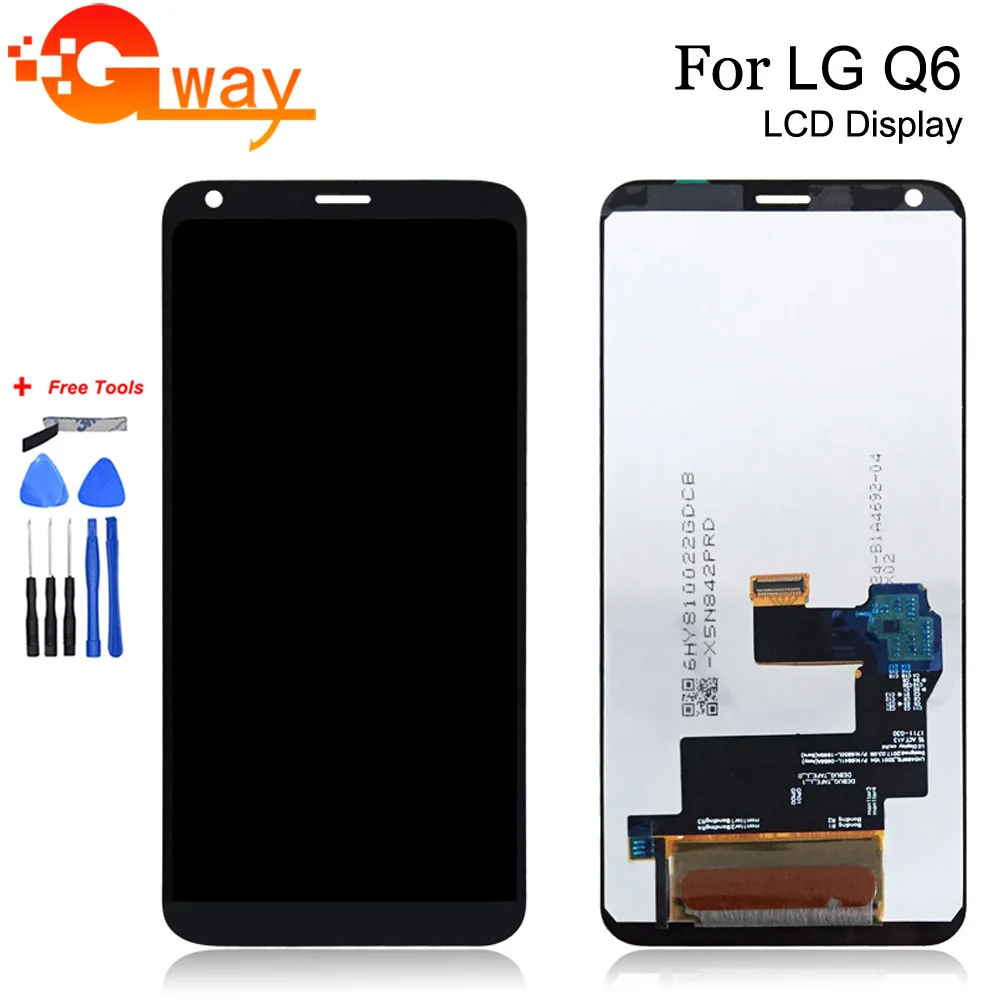 

For LG Q6 LG-M700A M700A US700 M700H M703 M700Y Full LCD DIsplay + Touch Screen Digitizer Assembly For LG Q6 M700A+Tools