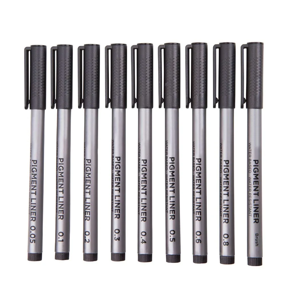 

MYLIFEUNIT Black Technical Ultra Fine Line Drawing Pens Art Markers Waterproof Micro-line Painting Pens