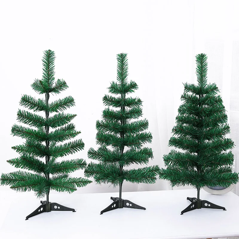 

Mini Artificial Christmas Decorated Tree Small Xmas Tree 60cm New Year Home Ornaments Desktop Decorations Plastic Christmas Tree