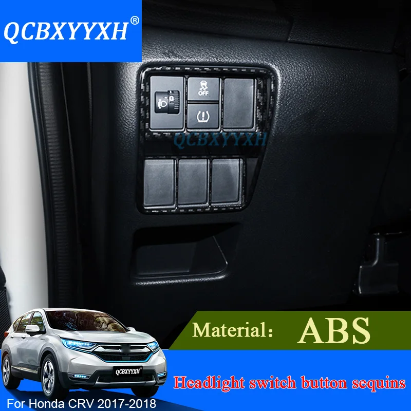 ABS внутренние украшения наклейки авто Интерьер рамка для Honda CRV CR-V автомобильный стайлинг фары переключатель кнопка блесток