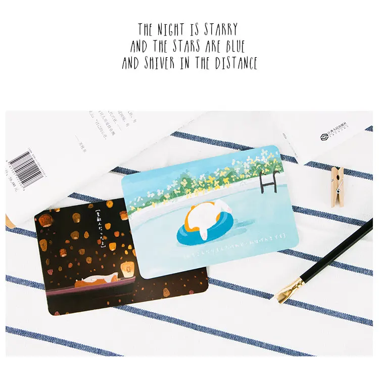 SQUMIDER 30 листов/лот Милая креативная мультяшная открытка с корги/поздравительная открытка/День учителя/подарки на Рождество и год