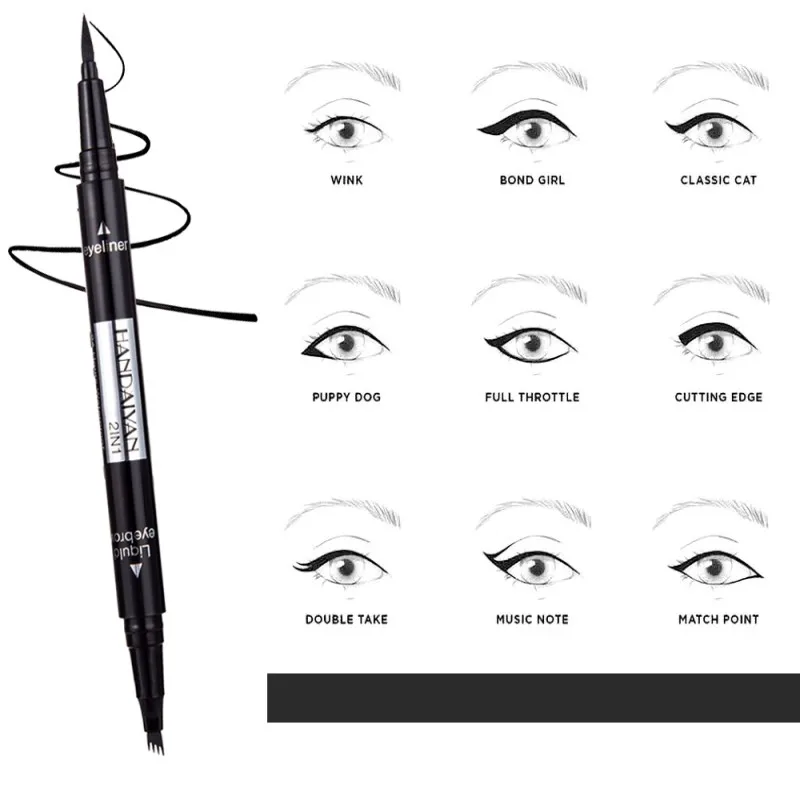 New 2-in-1 Eyebrow Pencil Double Head Four Claw Liquid Eyebrow Pen Waterproof Cosmetics Makeup Tools New 2-in-1 Eyebrow Pencil Double Head Four Claw Liquid Eyebrow Pen Waterproof Cosmetics Makeup Tools