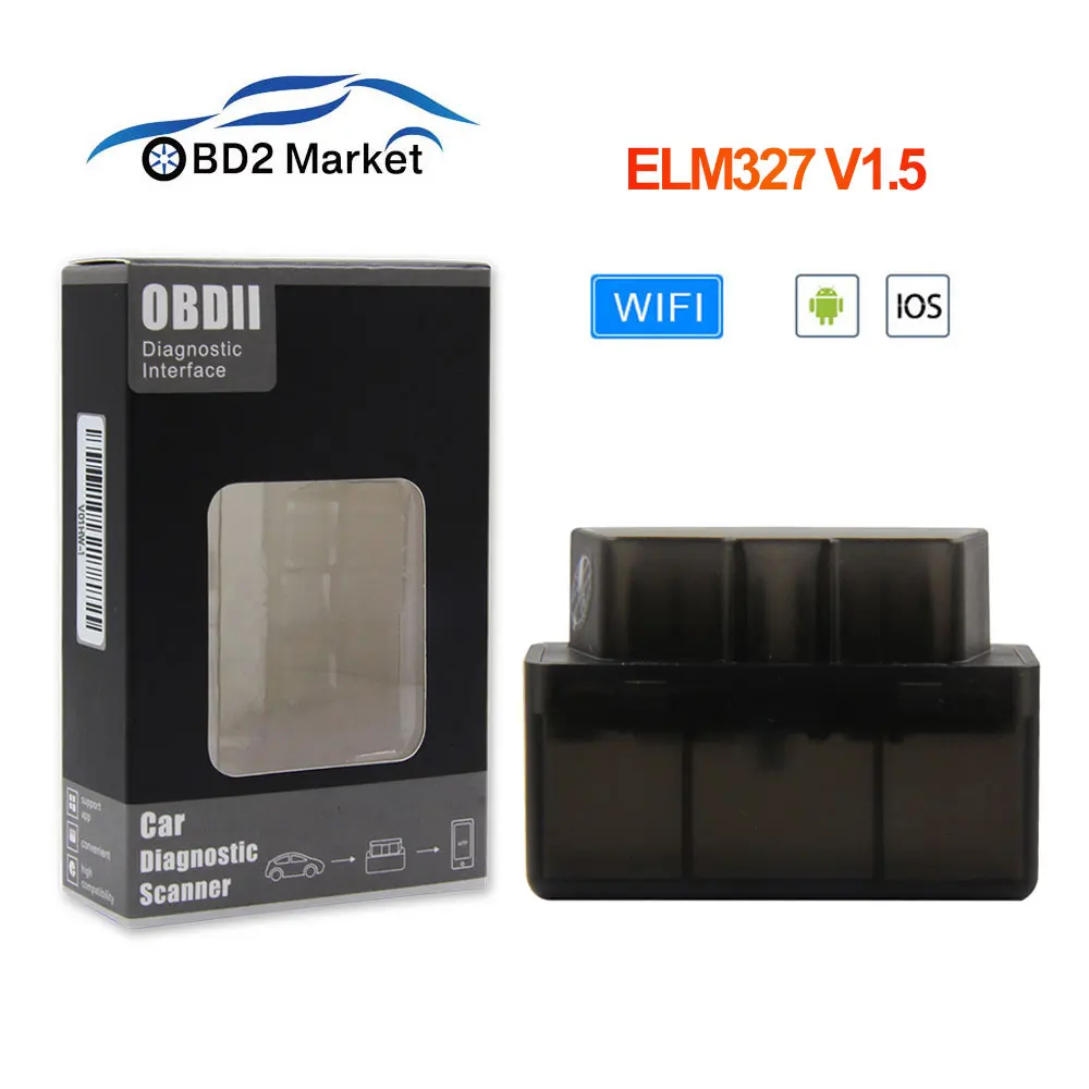

ELM327 V1.5 obd obd2 16pin WIFI diagnostic tool for IOS/Android elm 327 car diagnostics code reader high quality Scanner