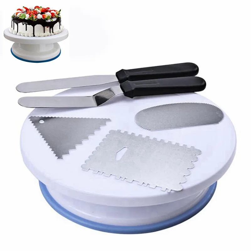 

Cake Base Decorating Tools Anti-skid Rotating Cake Stand Sugar Craft Turntable Platform Cupcake Swivel Plate Revolving Baking TL