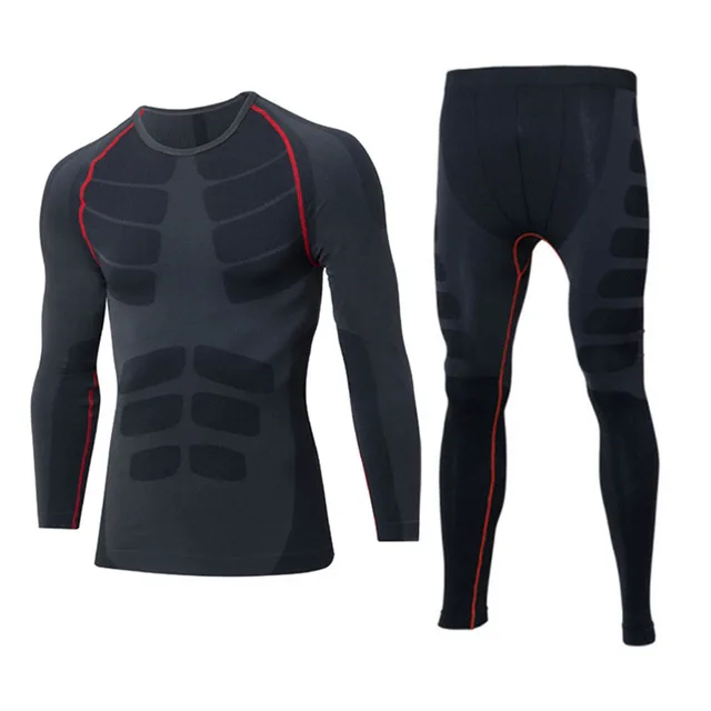 Motocycle Riding Thermal Underwear Sets for Men Winter Warm Quick Dry