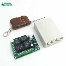 433Mhz Universal Wireless Remote Control Switch DC12V 4CH relay Receiver Module With 4 channel RF Remote 433 Mhz Transmitter