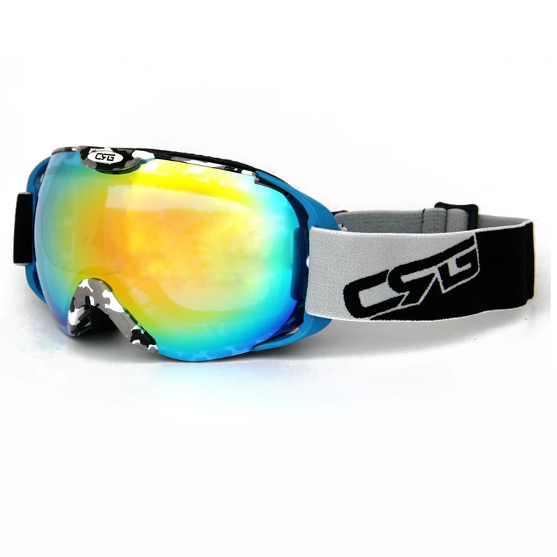 Snowboard goggles double anti fog big spherical Rainbow lens motocross