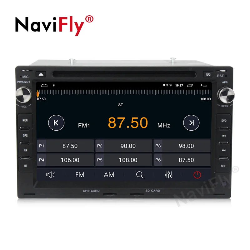 Best Navifly Android 9.1 car multimedia dvd gps navigator for VWGolf4 T4 Passat B5 Sharan support DAB+ OBD2 BT radio ipod map card SD 3