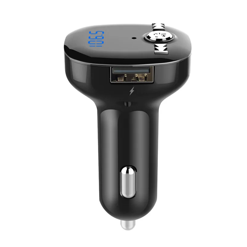 JaJaBor fm-передатчик Bluetooth автомобильный комплект громкой связи беспроводной стерео A2DP Автомобильный MP3-плеер Обнаружение напряжения 5 В 2.4A автомобильное зарядное устройство