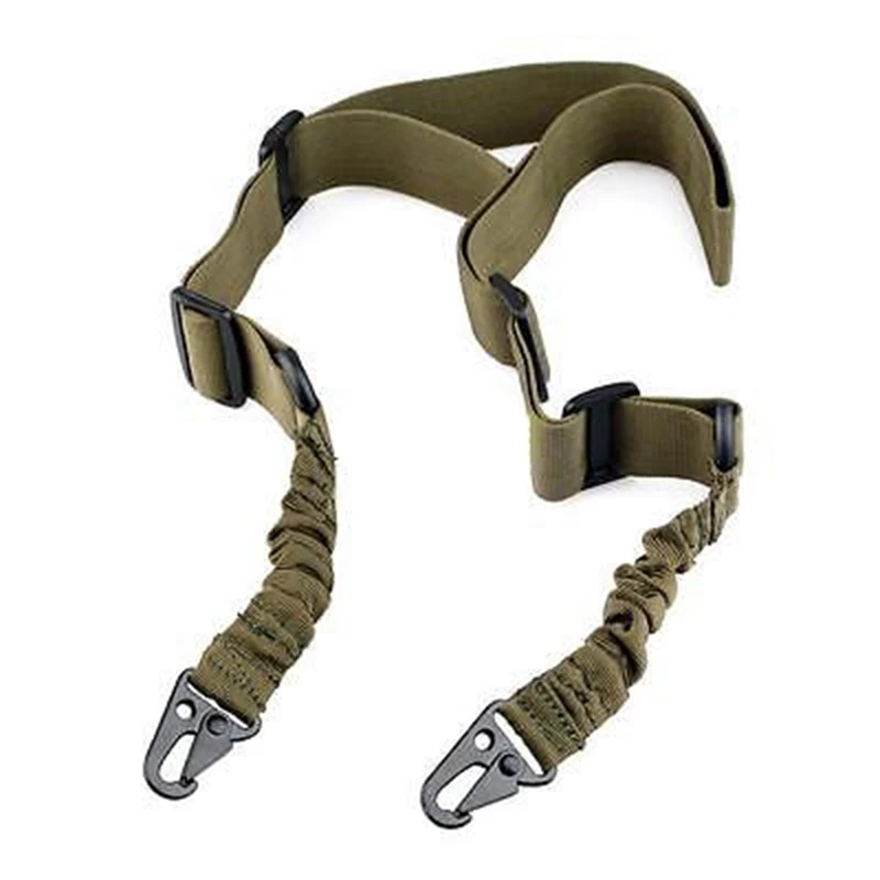 

1.4m Two Point Sling Strap Belt Nylon Outdoor Airsoft Mount Bungee Sling Adjustable Hunting Accessories 3 Colors